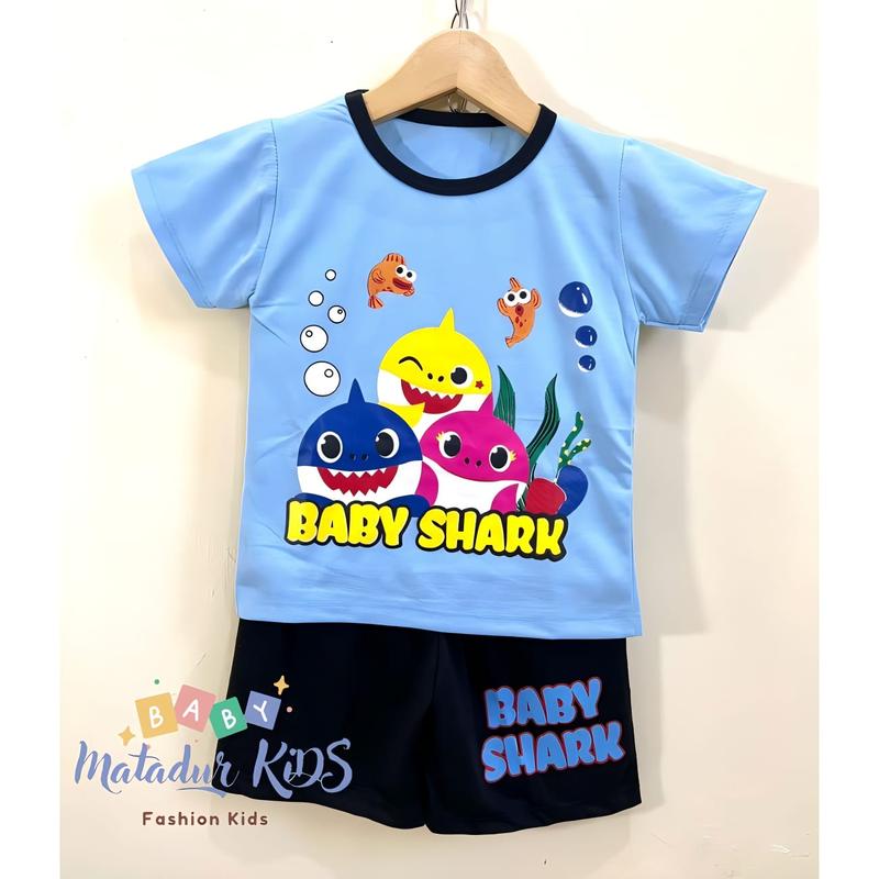 Product Introduction of Setelan Kaos Anak Baby Shark 07 Tahun Bahan Katun parsel 3