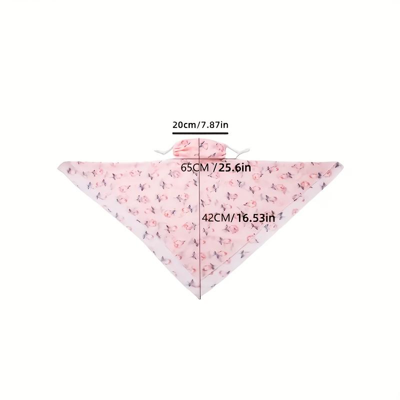 Elegant Floral Embroidered Womens Breathable Face Mask & Neck Scarf - Lightweight Polyester, Sun Protection, Hand Wash Only, Perfect for Casual Outings 3