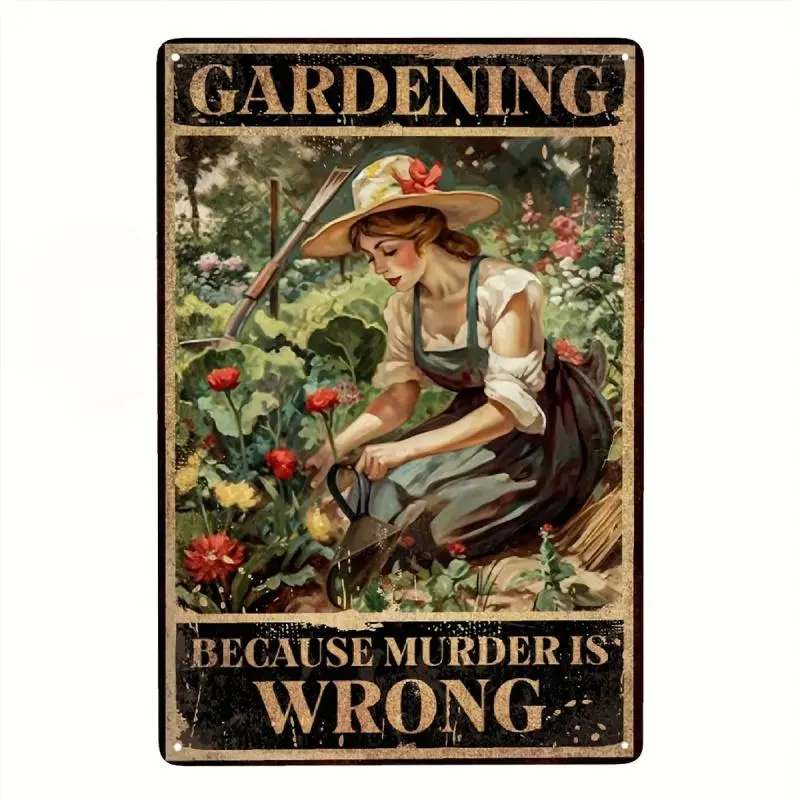 Vintage Garden Sign, Garden Themed Wall Art, Garden Sign for Home and Garden, Ideal Gift for Garden Enthusiasts, Wall Art for Home Decor 4