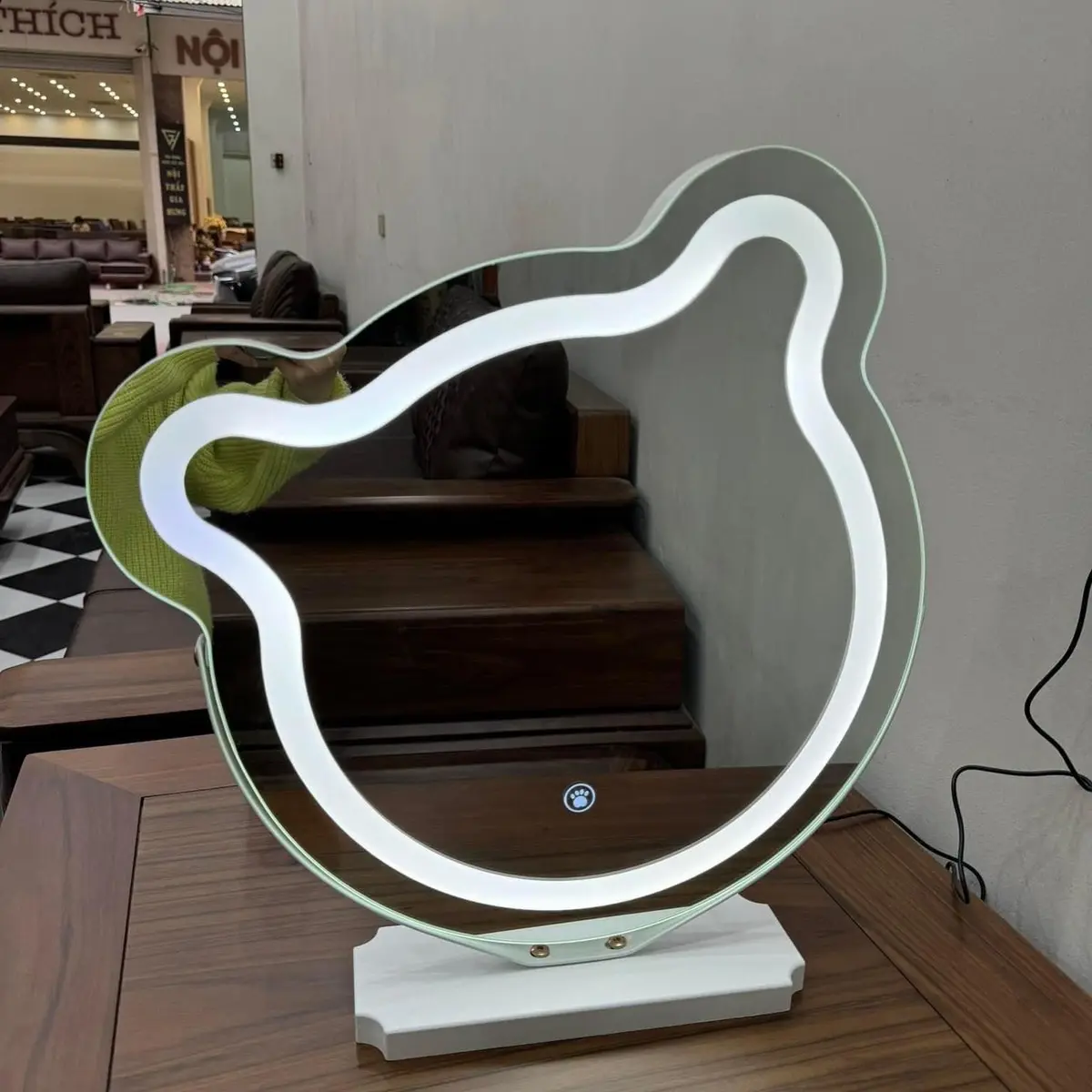 Gương gấu led 3 màu