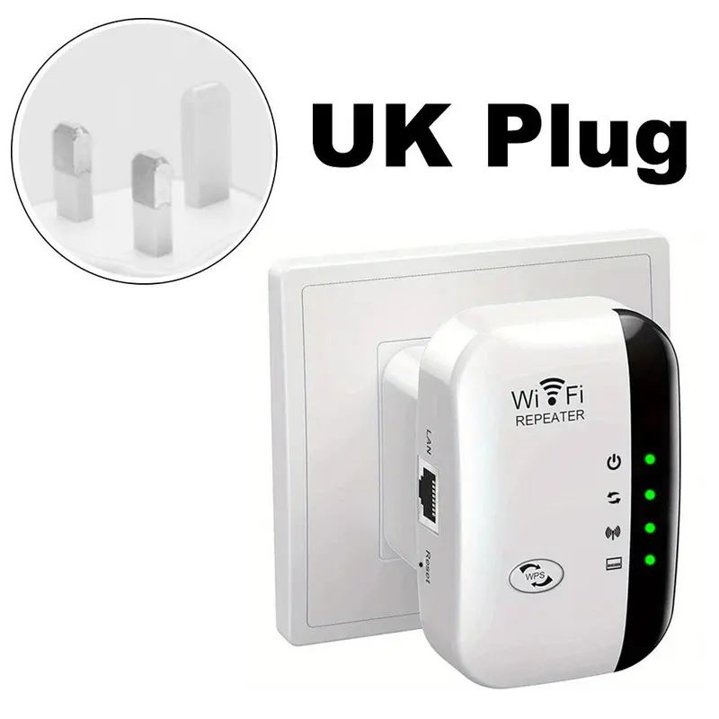 WiFi Signal Amplifier, Home Enhanced Wireless Network Amplifier, WiFi Range Extender, Easy to Install Router Expander Repeater, Network Components for Home Office 0
