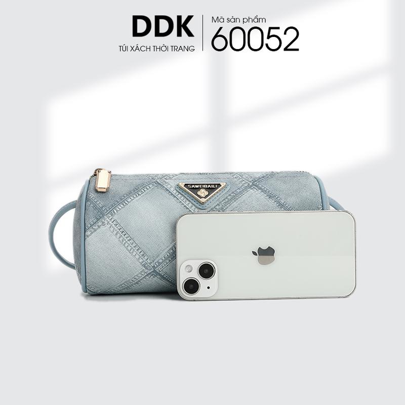 DDK 60052 Túi Đeo Chéo Nữ Màu Hồng Thiết Kế Thời Trang Trẻ Trung Hiện Đại Đơn Giản Đeo Vai Da PU túi đi chơi nhỏ gọn mini đẹp khoá kéo hot trend