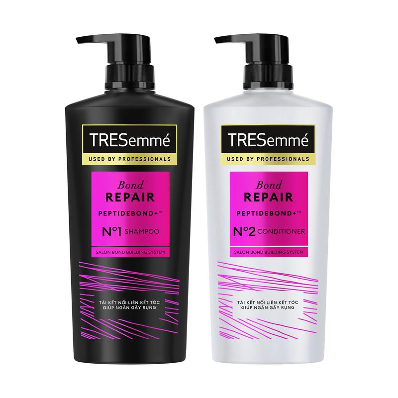 Combo Dầu Gội 640g + Dầu Xả 620g TRESEMME Salon Rebond Women Hỗ Trợ Phục Hồi Tóc Hư Tổn [2]