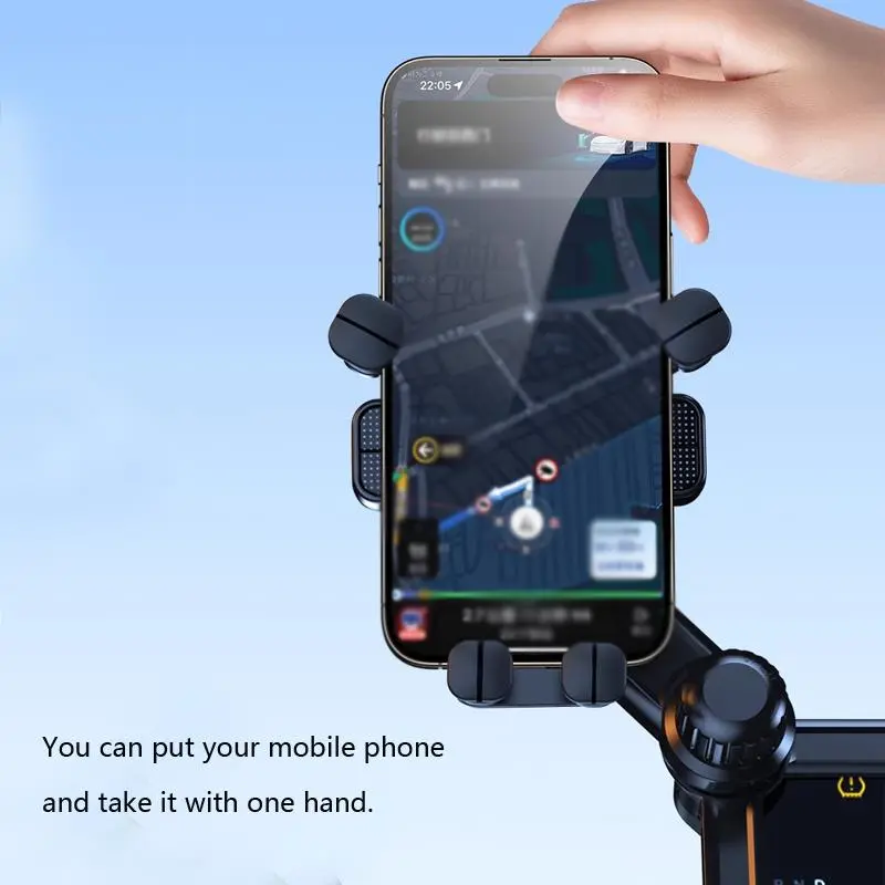 Car Phone Holder, Gravity Car Phone Holder, Central Control Navigation Screen Display Clip, Suitable for Car Screen Notebook Computer, Compatible with Most iPhone, Android & Smart Phones 7