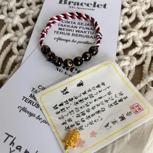 ( Free Packing Box )Gelang Triatu 7 Naga Hitam Full Aura Kesukesan & Kerejekian Bahan Tibet 8mm Ketebalan 2mm Free Kura Kura Rejeki & 1 Tibet Hitam