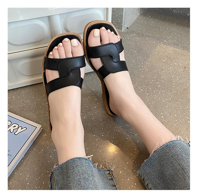 Product Introduction of Dép Lê Nữ, Thời Trang Mới Mùa Hè, Dễ Phối Đồ, Dép Quai Chéo, Đi Trong Nhà, Chống Trượt, Thích Hợp Cho Người Nổi Tiếng Trên Internet, Thời Trang Ins DéP Shoes GiàY 17