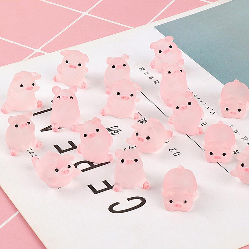 Product Introduction of [zfe]6Pcs Kawaii Mini Resin Cartoon Pig Miniatures Terrarium Figurines DIY Handmade Scrapbook Crafts Home Decoration Accessories 13