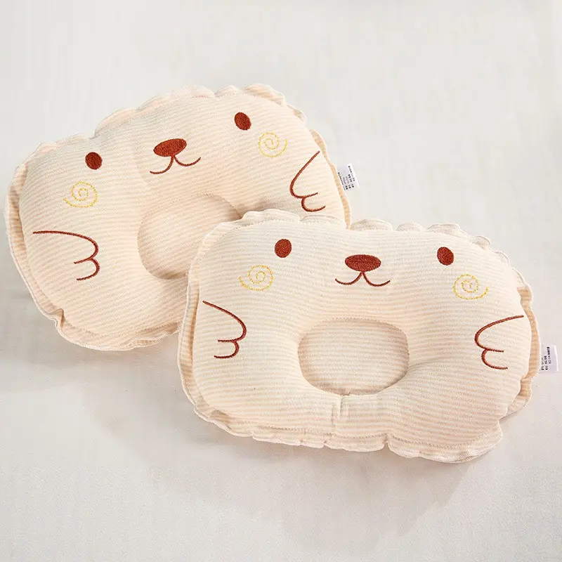 Gối Ngủ, Gối lõm chống méo đầu hình sư tử cho bé, kích thước 19x27cm, chất liệu bông mềm mại, phù hợp cho bé sơ sinh 4