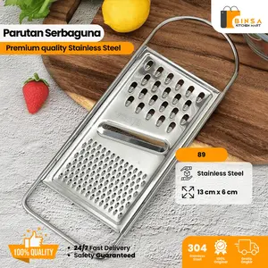 BINSA - Parutan Stainless Tebal Keju Kentang Cokelat Sayur Serbaguna 89