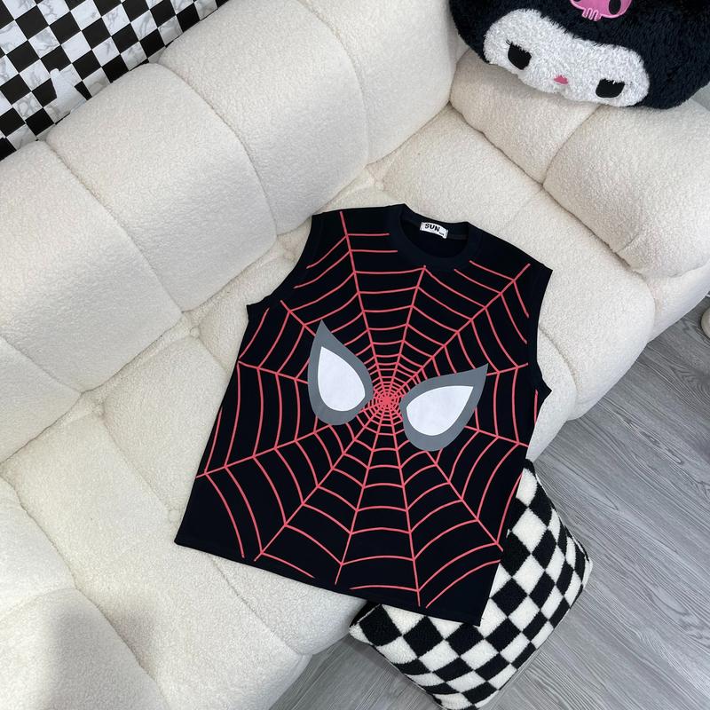 ÁO TANKTOP ĐEN NHỆN ĐỎ NGẦU NGẦU Women Sọc Kẻ