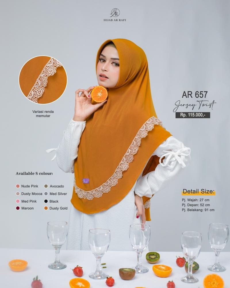 Product Introduction of Hijab Bergo Instan AR 657 Jilbab Dewasa Kombinasi Renda Exclusive || Anniha 0