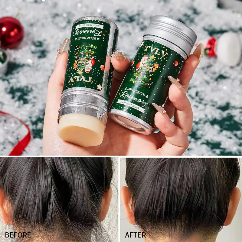 Roll-on Hair Wax Stick, Non Greasy Hair Styling Wax Stick, Suitable for Smooth and Silky Hair, Wigs, Anti Scattering and Edge Frizz Control 5