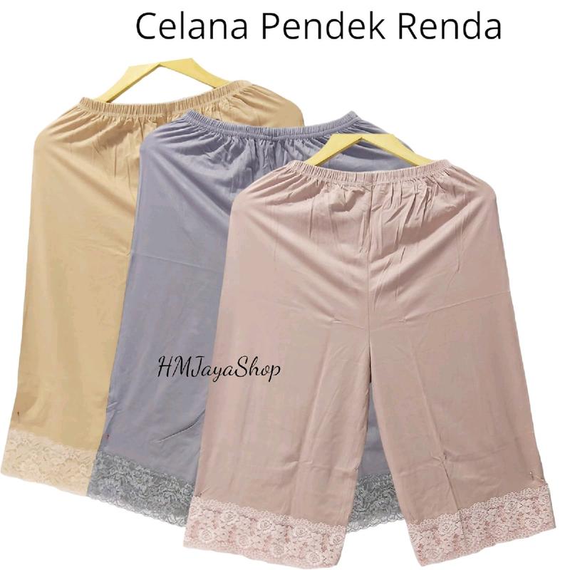 Celana Kulot Pendek Renda Daleman Rok Pendek Wanita Rayon 1