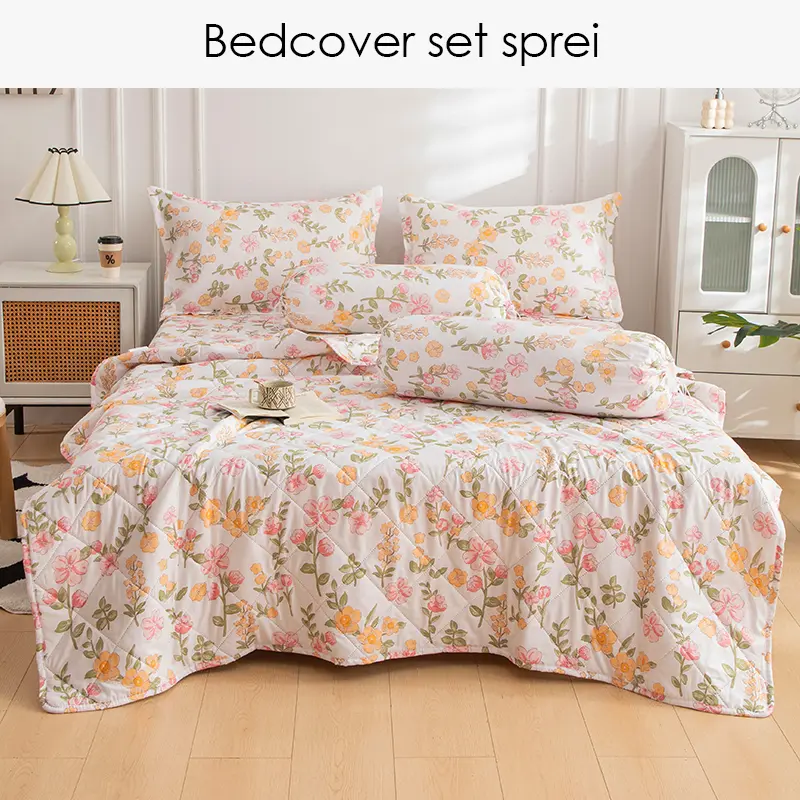 EXCLUSIVE - Dapatkan Sekarang Bedcover Sett Seprei King Size Katun Halus UK 120 160 180 2