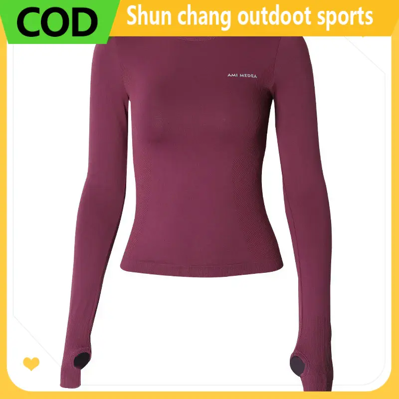Fitness Tops Women Tight Sports Long Sleeve Yoga Clothing Running Training Clothes Gym Workout Shirt Comfortable Training Cloth