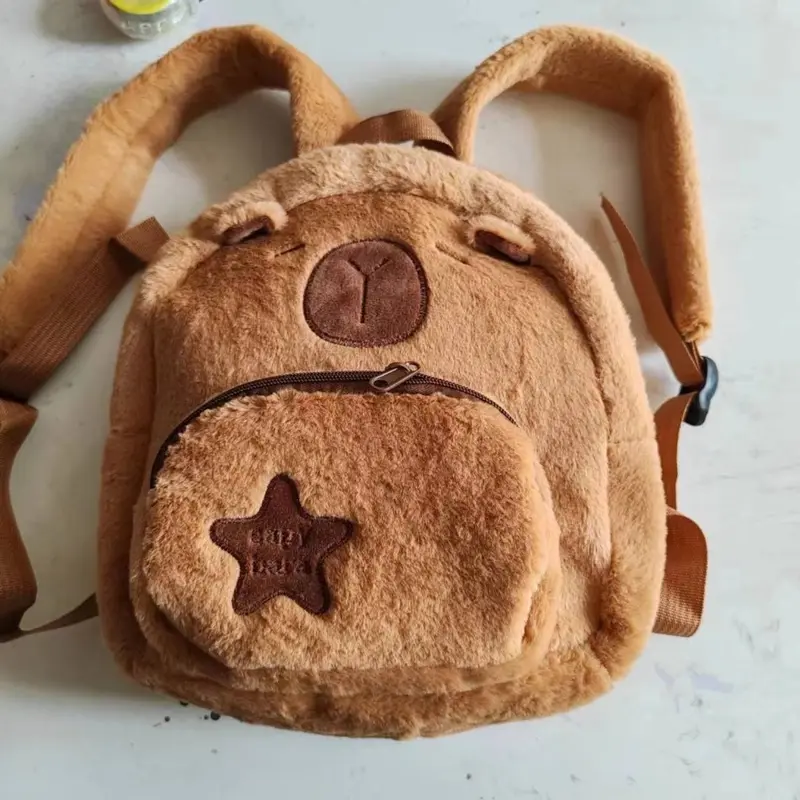 ￼Ba Lô Trẻ Em Sang Trọng Búp Bê Ba Lô Cô Gái Ba Lô Nhỏ Teen Dễ Thương Capybara 1