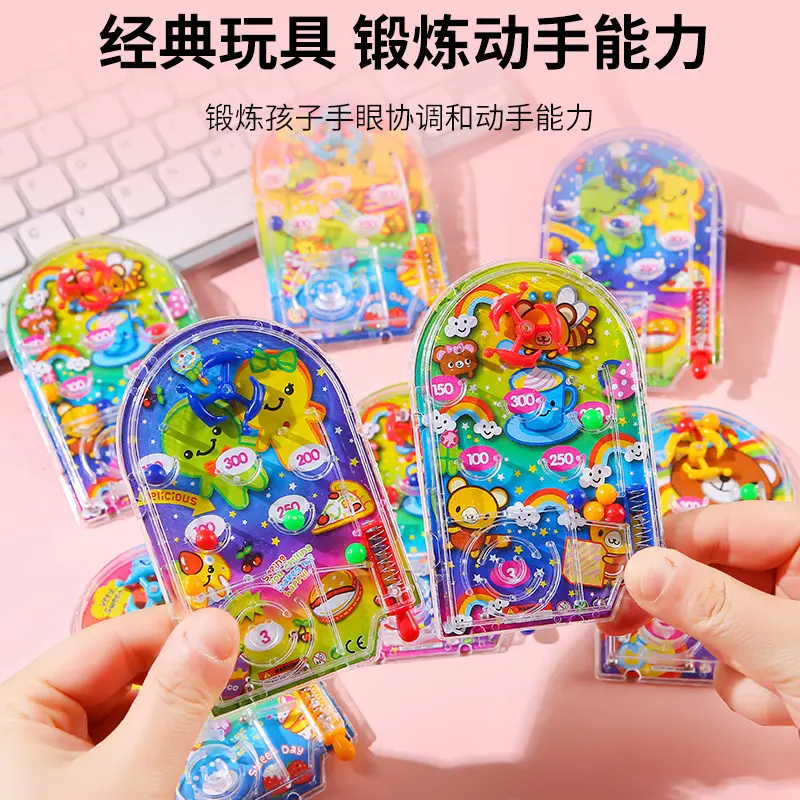 Creative Children's Marble Board Marble Game Cartoon Handheld Game Console Toy Marble Shooter Scoring Machine Leisure Gift