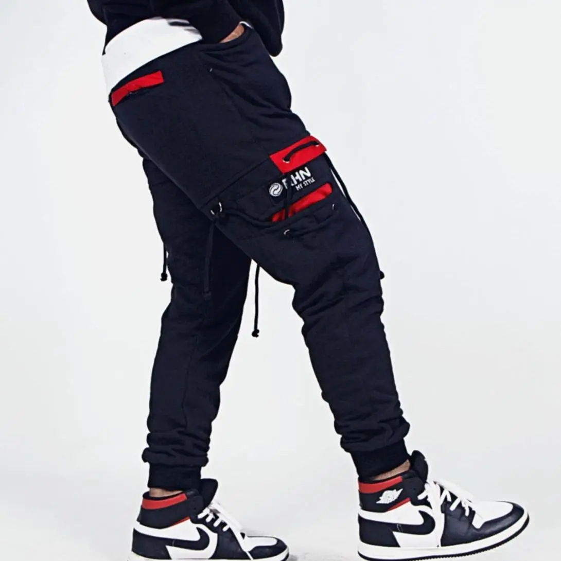 Celana Jogger pria wanita sport korean style Katun Nyaman Berpori varian Abu merah army putih navy