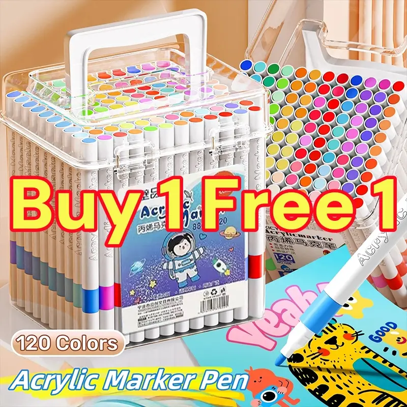 Acrylic Marker Pen Square Box Marker Set Painting Coloring Set Colored ...