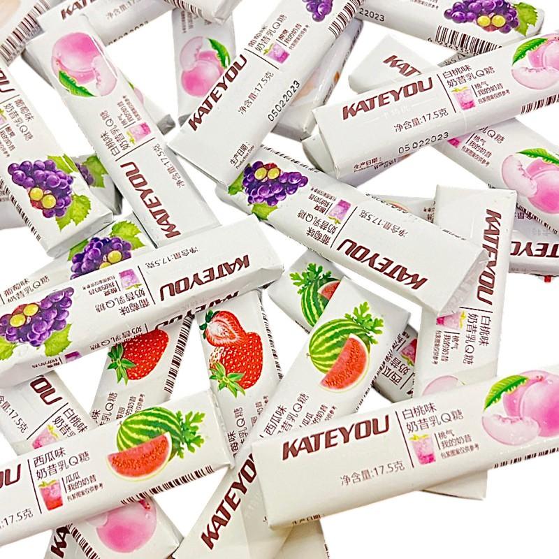 Thanh Kẹo Dẻo Sữa Chua Hoa Quả KATEYOU 17.5g, Kẹo Mềm Trái Cây Mix Vị 1