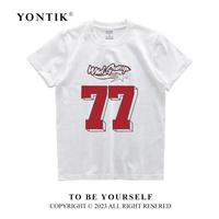 Gambar YONTIK {100% COTTON 24S} Kaos Distro Unisex Original Motif "77" Katun 24S Cewe Cowo Basic Style Crewneck Baju Nyaman Pasangan Lembut Oblong Panjang Atasan Dewasa Keren Cewek Pendek  Polos Oversize Combed baju  atasan  wanita - Hitam, M dari Cotton Apparel By KL Kota Administrasi Jakarta Barat 2 Tokopedia