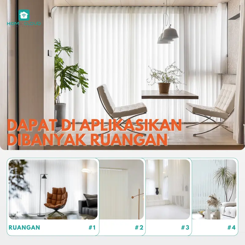 TIRAI CUSTOM - Dream Blinds otomatis Phantom Blinds Tirai Vertikal - Tirai Gulung - Gorden Kantor Gorden Blinds 3