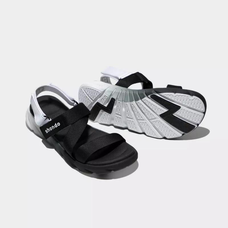 [Chính hãng] sandal SHONDO F6S0110 sport ombre đế 2 màu đen trắng nam nữ bền đẹp nhẹ thời trang Đế Bằng  GiàY