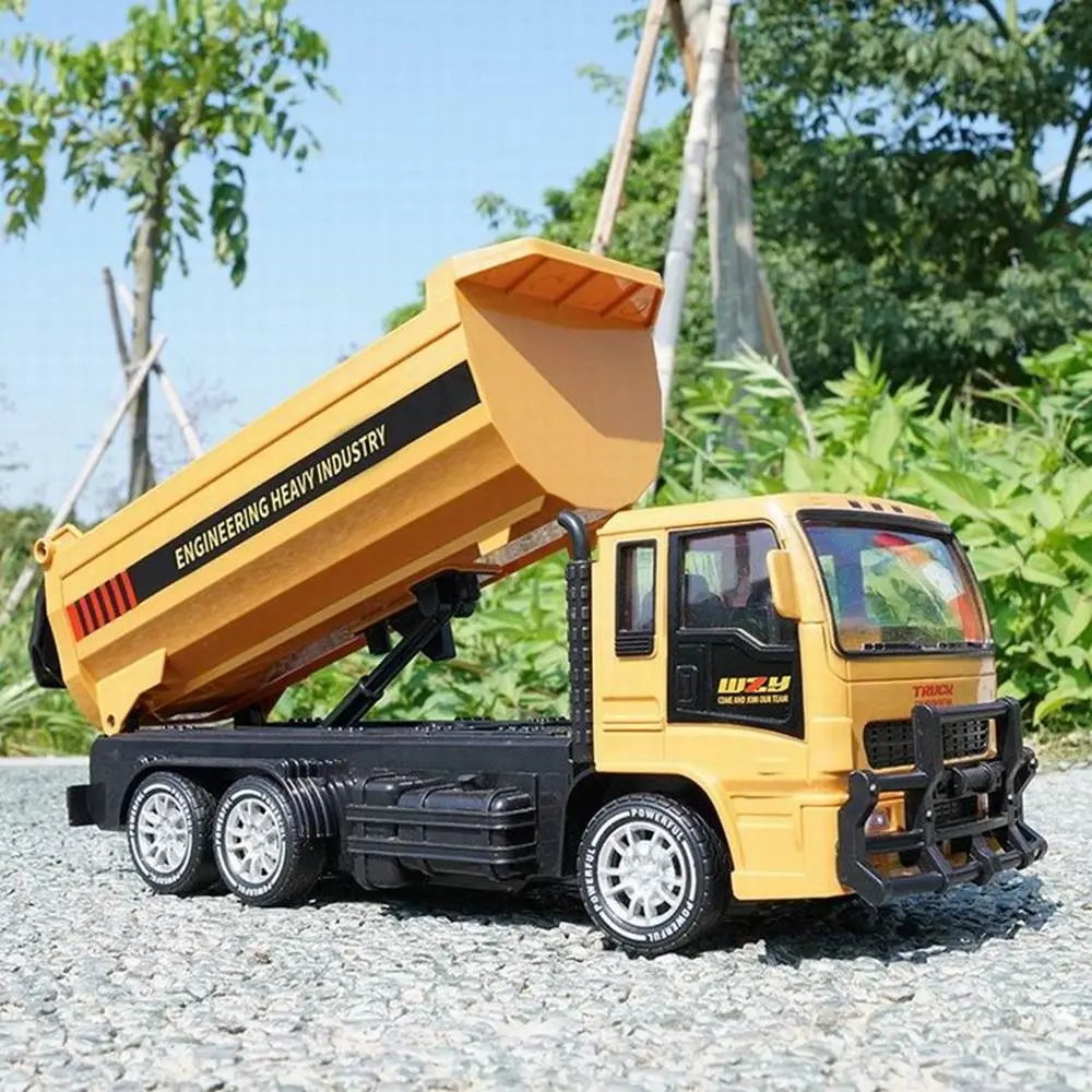 Remote Control Dump Truck Toy Set, Rechargeable Engineering Car Toy with LED Light, Parent-child Interactive Electric Toy, Fun Family Game Time