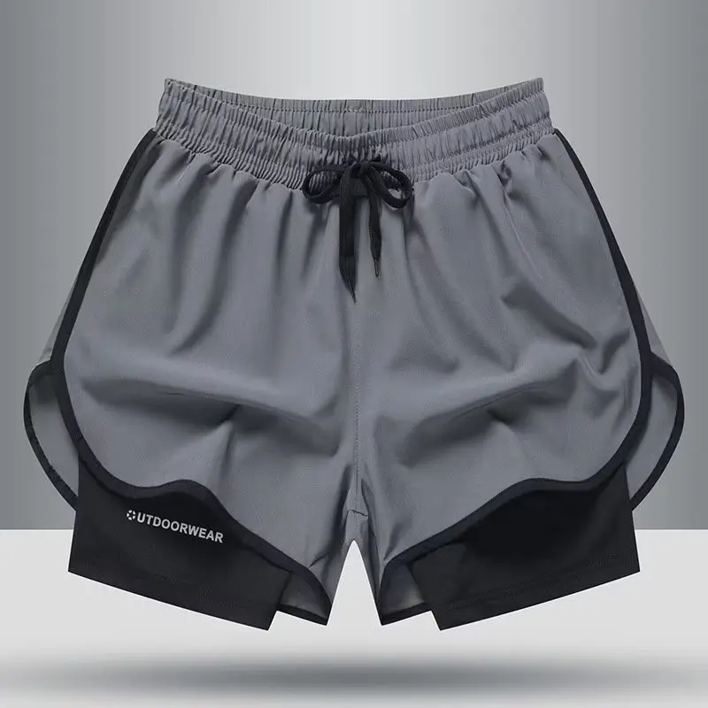 Quần Đùi Thể Thao, Dành Cho Nam Giới, Thể Dục, Chạy Bộ, Marathon, Quần Đùi Dáng Rộng, Nhanh Khô, Lót, Chống Lộ, Quần Đùi Hai Lớp Sport