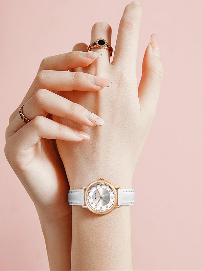 Product Introduction of Women's Elegant Fashion Analog Quartz Watch, Round & Square & Geometric Dial Brown Pu Leather Strap Wristwatch, Classic Perfect Holiday & Birthday Gift Set for Women & Girls, Girlfriend Gifts with Box 16