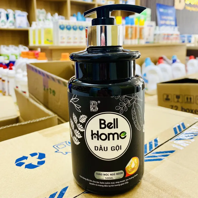 Dầu gội, dầu xả thảo dược ngủ ngon Bell Home 500G từ công nghệ sinh học Dưỡng Tóc Nam Nữ dầu  gội 4
