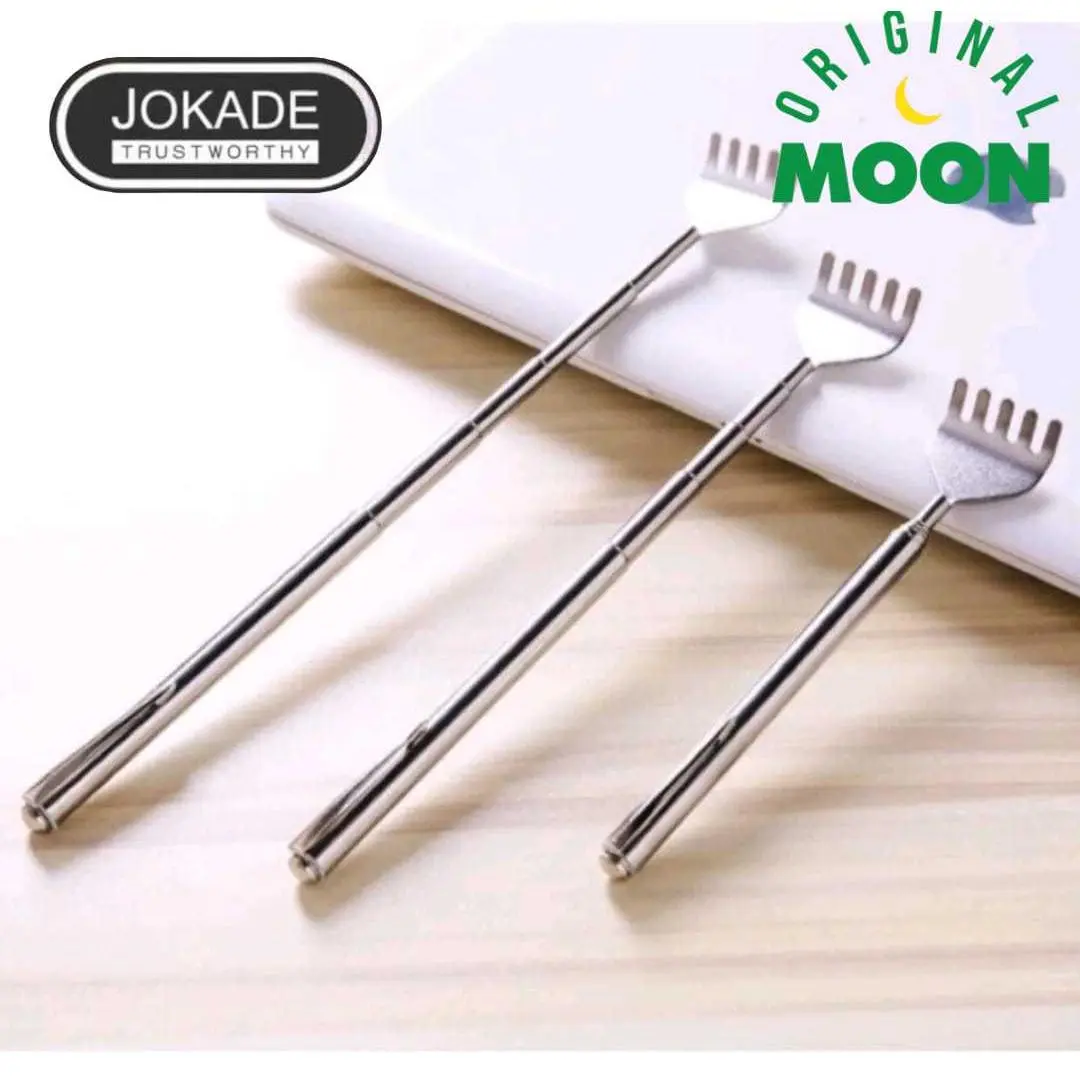 Garuk Punggung Besi Lipat tarik garukan badan stainless mini portable alat penghilang gatal