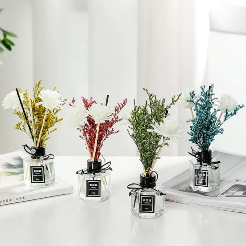 Reed Diffuser Aromatherapy Bunga Dried Flowers 50ml Mewah Estetik ...