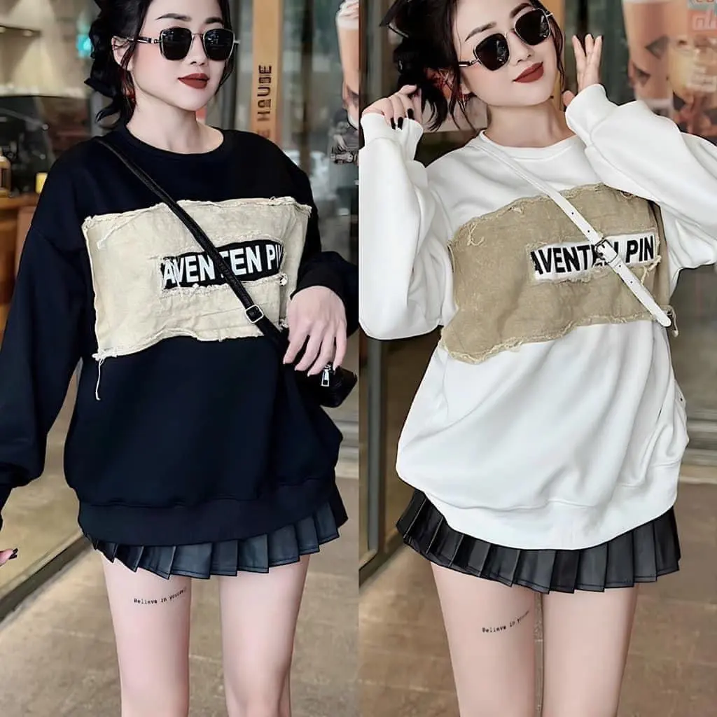 Áo nỉ pha bò kute vừa đẹp vừa rẻ