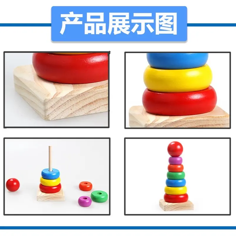 Mainan Edukasi Anak Basic Shape Kayu Balok Geometri Puzzle 3D Montessori Sensory Xylophone Jam Angka 4