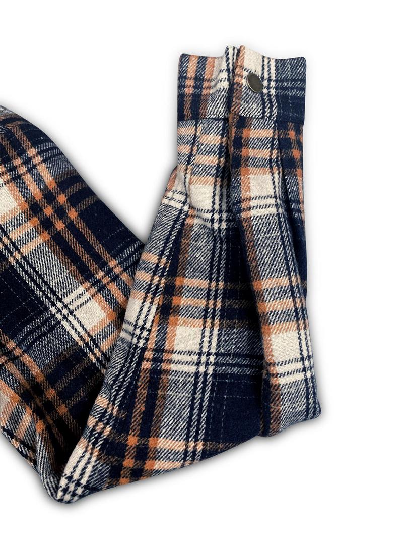 Product Introduction of Women's Plaid Print Button Front Hooded Jacket, Casual Long Sleeve Pocket Outerwear for Fall & Winter, Ladies Clothes for Daily Wear 9