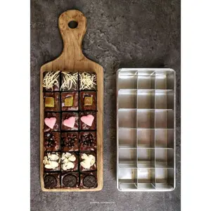 loyang brownis sekat 20x10 alumunium