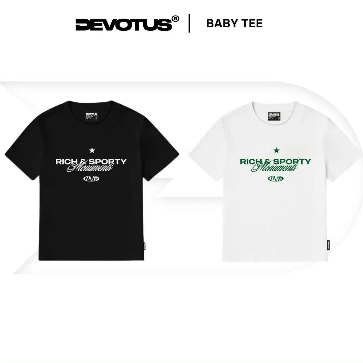 ￼[NEW] Áo Baby Tee Form Body Fit Local Brand Fullbox Devotus Premium Cotton - Rich&Sporty Nữ Cổ Tròn Women Top