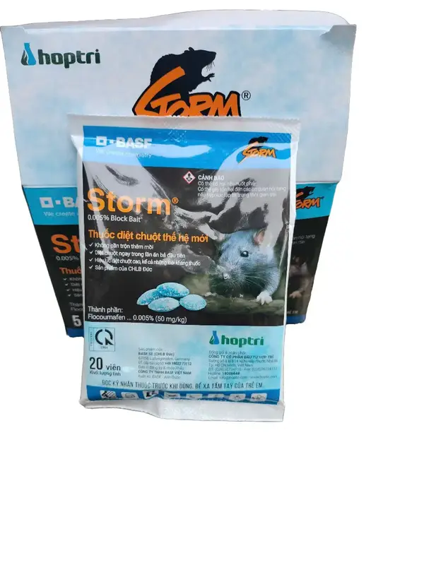 Gói 20 viên tạm cho ngủ không phá hoại mùa màng và đồ đặc - Storm - diệt chuột hiệu quả 0