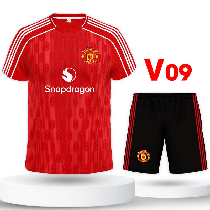 Bộ quần áo bóng đá đồ đá banh MU thun mè hàn cao cấp logo thêu Top Sport