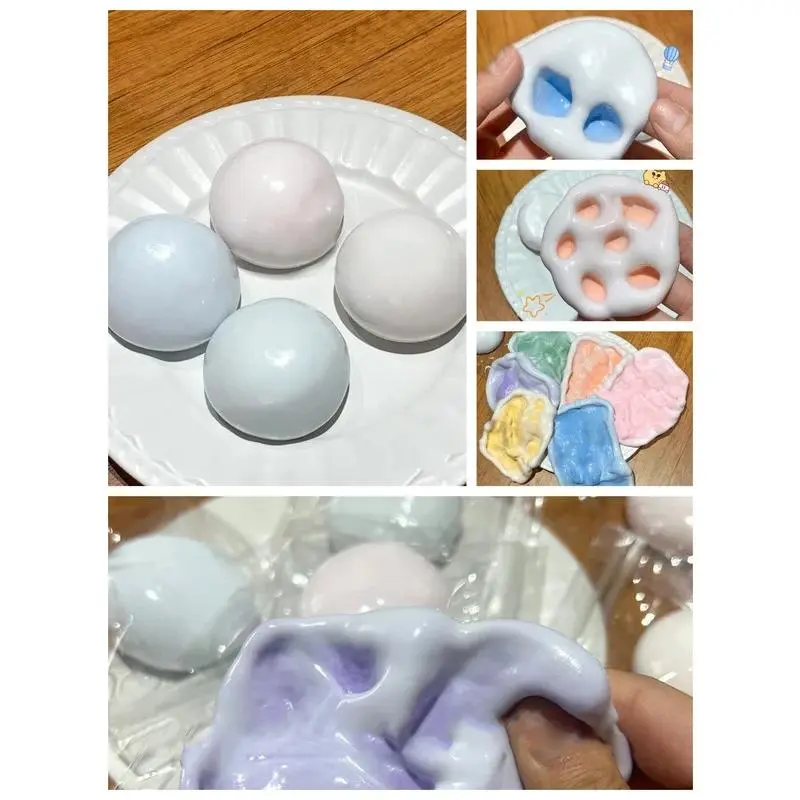 Flowing Sand Shaped Ice Skin Glutinous Rice Cake Slow Rebound Toy Creative Pinch Music Fidget Toy Children Decompression Toys