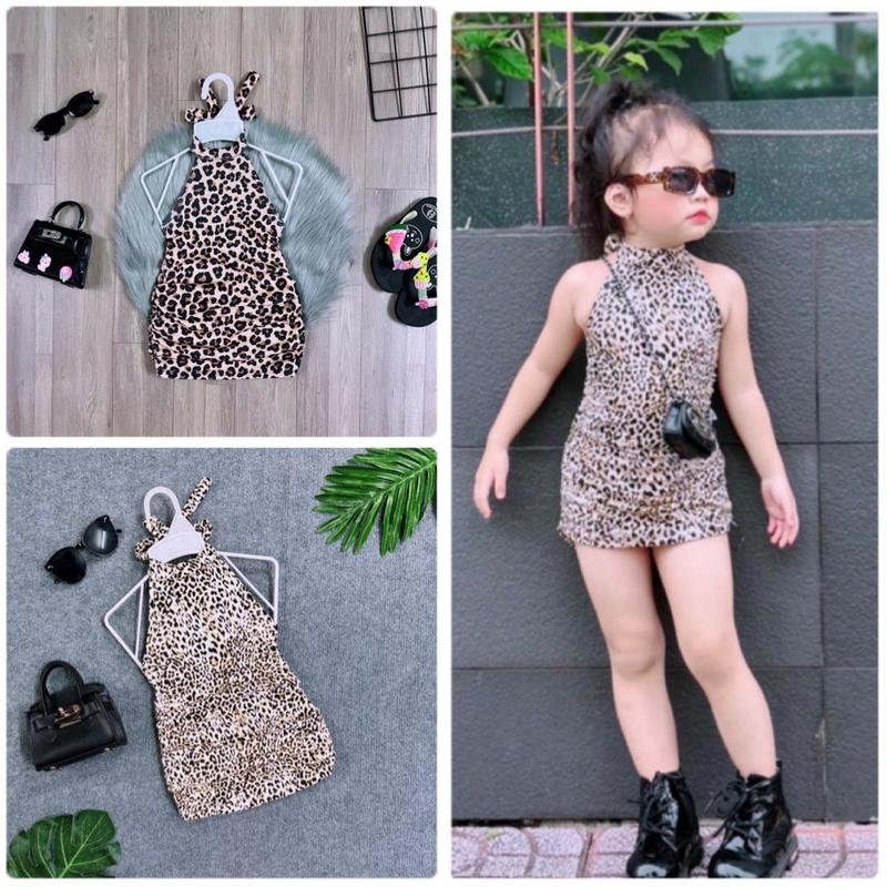 Đầm Yếm Body Hở Lưng Rút Thun Cho Bé Gái Dễ Thương