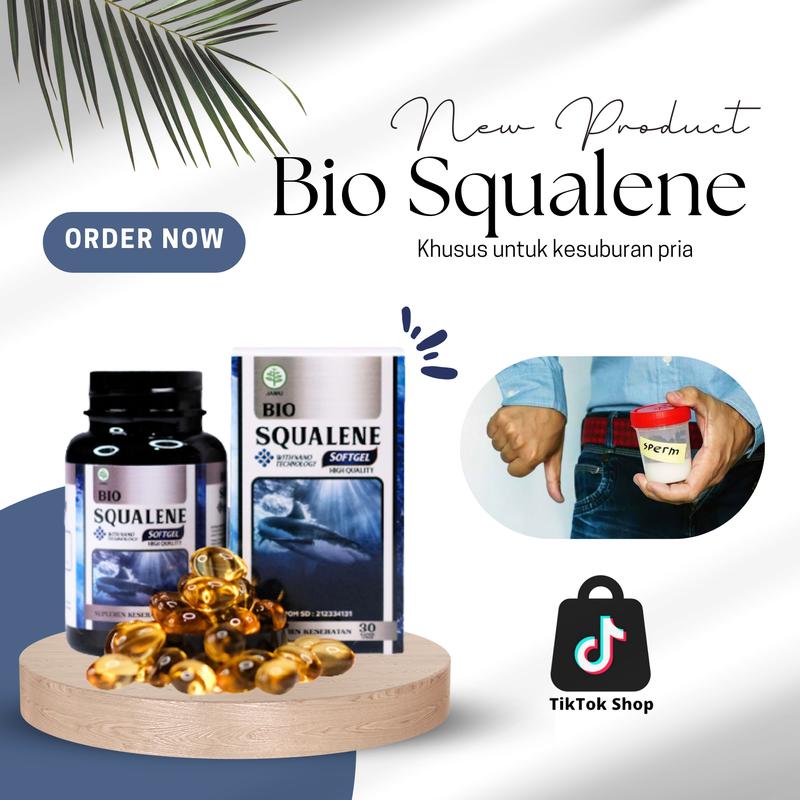BIO SQUALENE Untuk Menyuburkan Sperma PRIA Pengental seperma Azoospermia Teratozoospermia Isi 30 Softgel 1