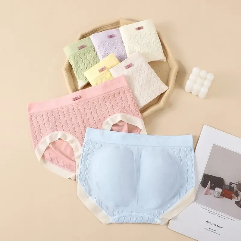 Set 10 Quần Lót Nữ Cotton Dệt Kim Co Giãn 4 Chiều Viền Lụa Đính Nơ,Thoáng Mát, Quần Chíp Nữ 3