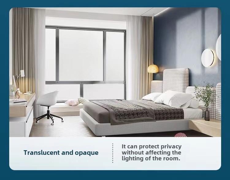 Product Introduction of 1PC/Window film; bathroom privacy static cling, anti-peeping home and office, static glass cling - no adhesive matte covering windows and shower doors, frosted - living room anti-UV window film 4