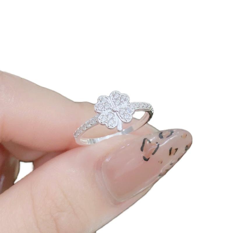 Nhẫn bạc ta cỏ 4 lá xinh xắn LTJ 303 mini