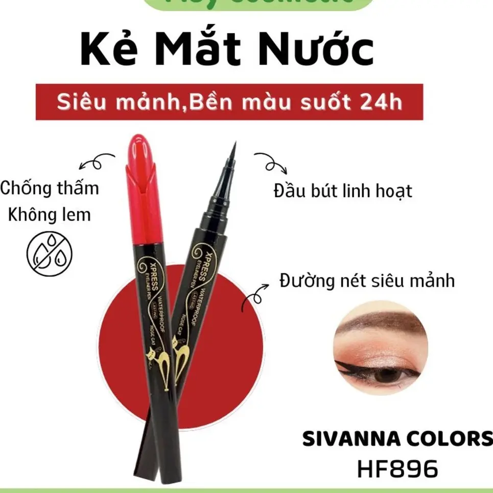 Kẻ Mắt Nước Sivanna Lâu Trôi Colors Xpress Eyeliner Pen HF896