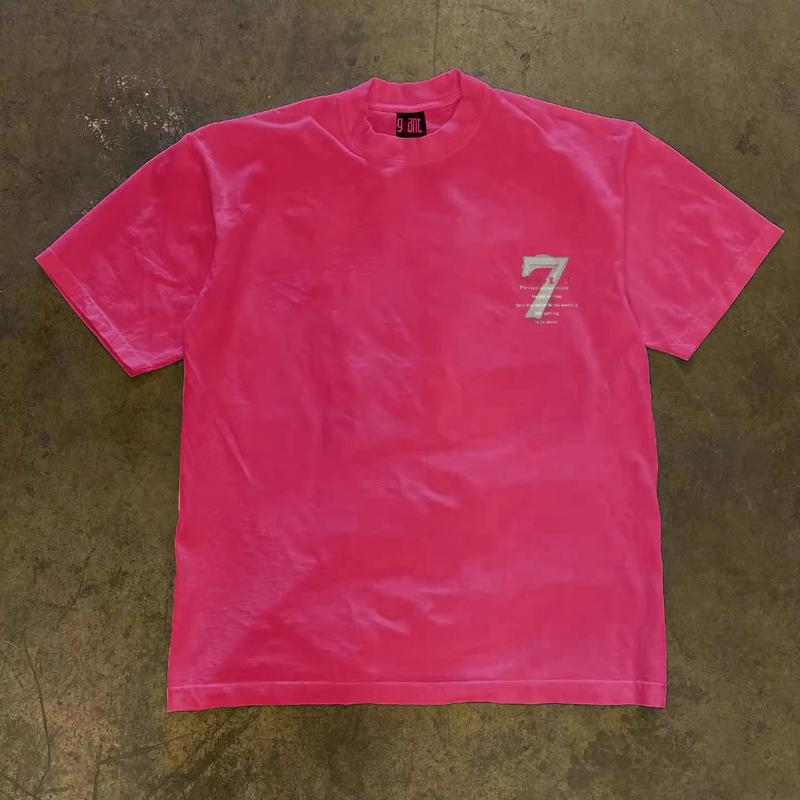 Korea Style T-shirt Oversize Letter 7 | Kaos Wanita Hitam| Metallica Kaos pria dan wanita T-shirt Unisex 7