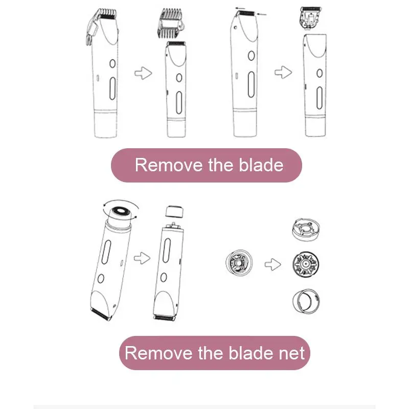 Electric Hair Trimmer, 1 Count Portable Rechargeable Hair Removal Tool for Women, Gentle Hair Removal Machine for Underarm, Bikini, Body, Face, Leg, Eyebrow 8