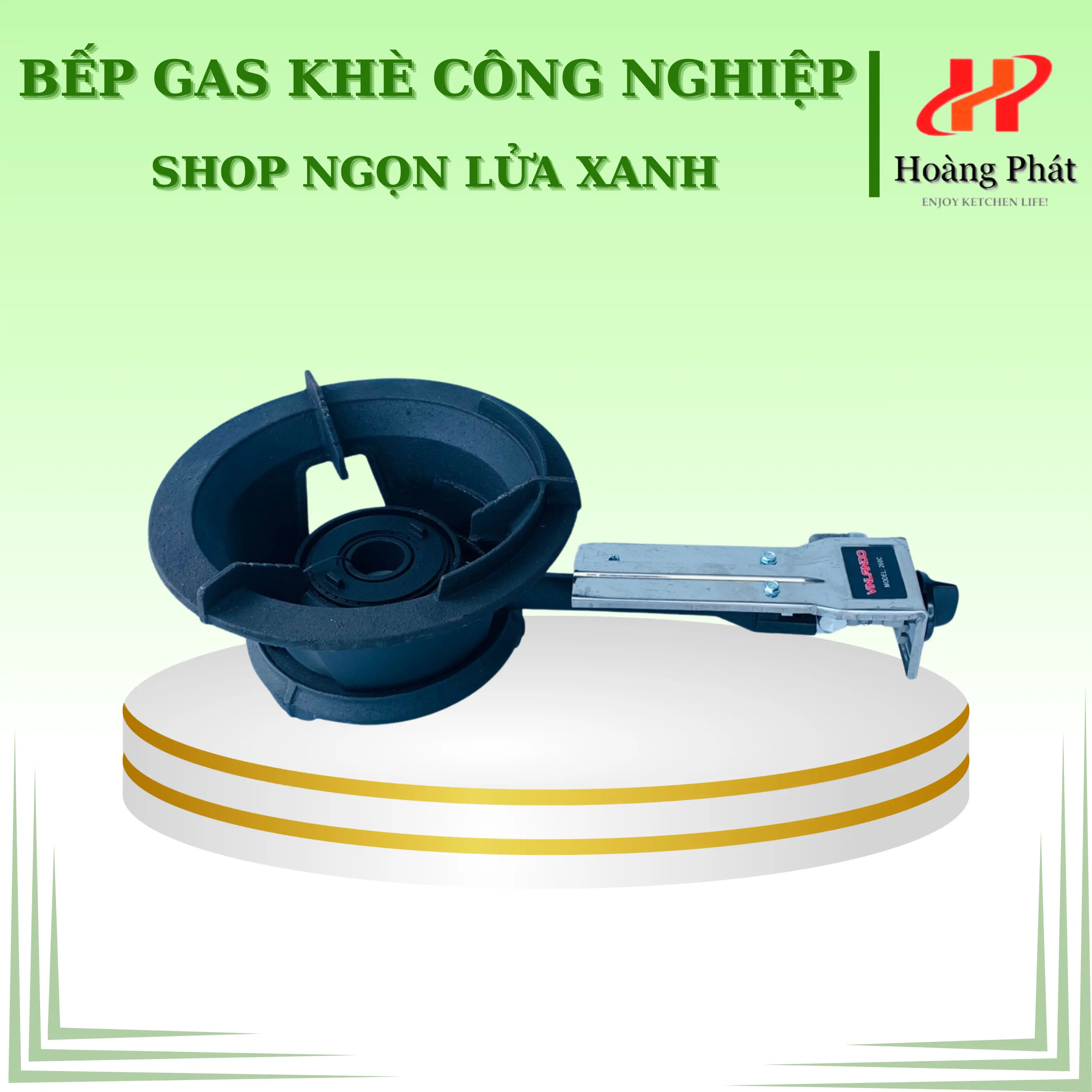 Bếp Gas Khè Công Ngiệp VINLANDO ( Sản phẩm chưa có van dây ) . Sản Phẩm chỉ dùng van cao áp chuyên dụng